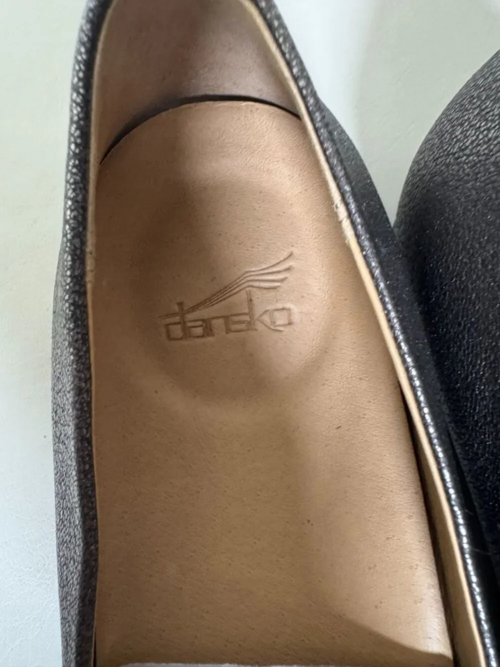 Dansko Womens Gray Metallic Leather Flat Slip-On Loafers Shoes Size 12 EU 42